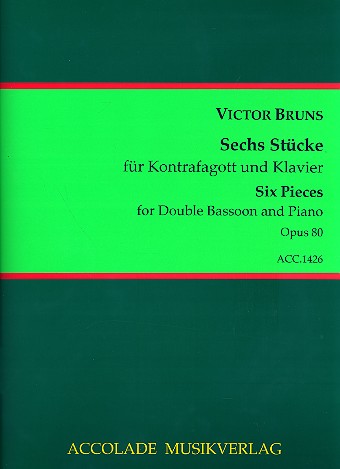 6 Stücke op.80 für Kontrafagott und Klavier    