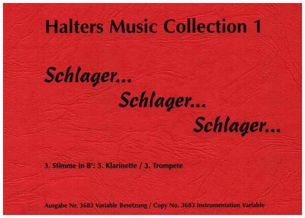 Halters Music Collection Band 1:&nbsp;&nbsp;für Blasorchester&nbsp;&nbsp;3.Stimme in B (Klarinette/Trompete)