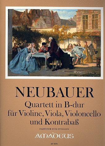 Quartett B-Durop.3,2 für Violine, Viola,  Violoncello und Kontrabass  Partitur und Stimmen