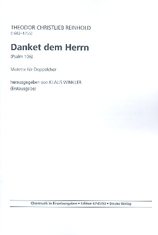 Danket dem Herrn für gem Chor a cappella&nbsp;&nbsp;Partitur&nbsp;&nbsp;