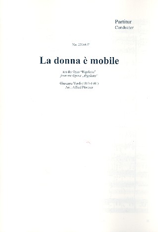 La donna è mobile für Orchester (Schulorchester)&nbsp;&nbsp;Partitur&nbsp;&nbsp;