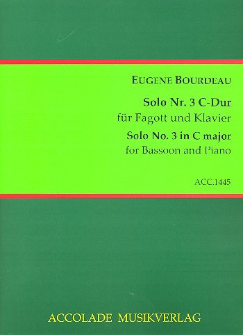 Solo C-Dur Nr.3  für Fagott und Klavier  Reprint