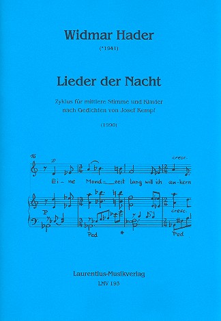 Lieder der Nacht für Gesang (mittel)  und Klavier  