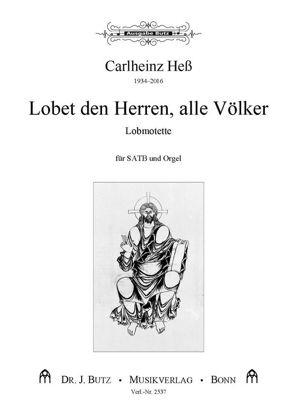 Lobet den Herren alle Völker&nbsp;&nbsp;für gem Chor und Orgel&nbsp;&nbsp;Partitur