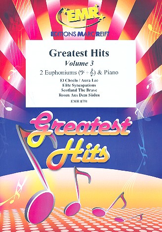 Greatest Hits vol.3: for 2 euphoniums&nbsp;&nbsp;and piano (percussion ad lib)&nbsp;&nbsp;score and parts