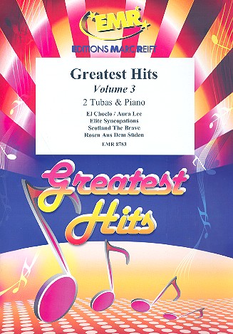 Greatest Hits vol.3: for 2 tubas&nbsp;&nbsp;and piano (percussion ad lib)&nbsp;&nbsp;score and parts