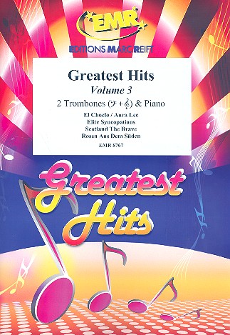 Greatest Hits vol.3: for 2 trombones&nbsp;&nbsp;and piano (percussion ad lib)&nbsp;&nbsp;score and parts