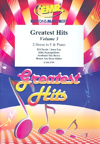 Greatest Hits vol.3: for 2 horns in F&nbsp;&nbsp;and piano (percussion ad lib)&nbsp;&nbsp;score and parts