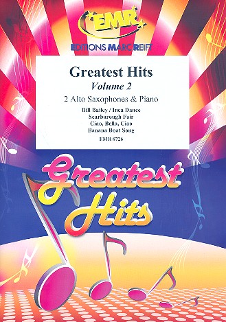 Greatest Hits vol.2: for 2 alto saxophones&nbsp;&nbsp;and piano (percussion ad lib)&nbsp;&nbsp;score and parts