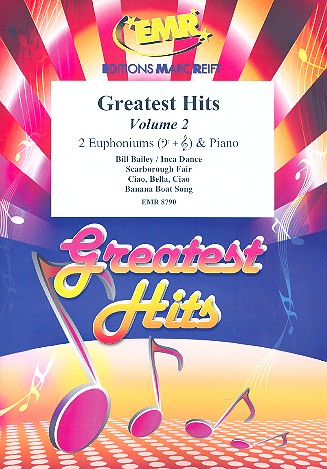 Greatest Hits vol.2: for 2 euphoniums&nbsp;&nbsp;and piano (percussion ad lib)&nbsp;&nbsp;score and parts