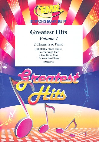 Greatest Hits vol.2: for 2 clarinets&nbsp;&nbsp;and piano (percussion ad lib)&nbsp;&nbsp;score and parts