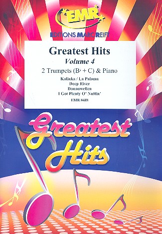 Greatest Hits vol.4: for 2 trumpets&nbsp;&nbsp;and piano (percussion ad lib)&nbsp;&nbsp;score and parts