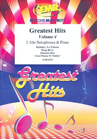 Greatest Hits vol.4: for 2 alto saxophones&nbsp;&nbsp;and piano (percussion ad lib)&nbsp;&nbsp;score and parts