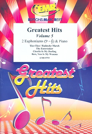 Greatest Hits vol.5: for 2 euphoniums&nbsp;&nbsp;and piano (percussion ad lib)&nbsp;&nbsp;score and parts