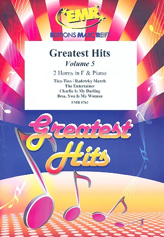 Greatest Hits vol.5: for 2 horns in F&nbsp;&nbsp;and piano (percussion ad lib)&nbsp;&nbsp;score and parts