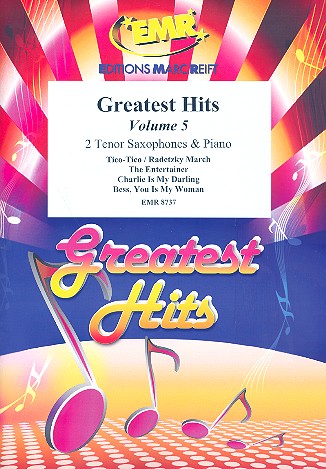 Greatest Hits vol.5: for 2 tenor saxophones&nbsp;&nbsp;and piano (percussion ad lib)&nbsp;&nbsp;score and parts