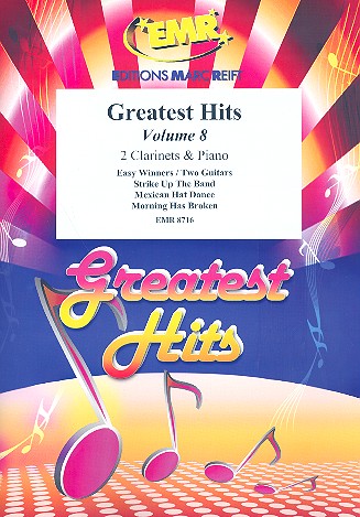 Greatest Hits vol.8: for 2 clarinets&nbsp;&nbsp;and piano (percussion ad lib)&nbsp;&nbsp;score and parts