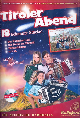 Tiroler Abend (+CD)  für Steirische Harmonika in Griffschrift  