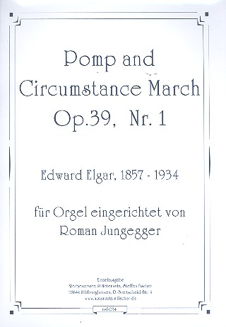 Pomp and Circumstance op.39,1&nbsp;&nbsp;für Orgel&nbsp;&nbsp;