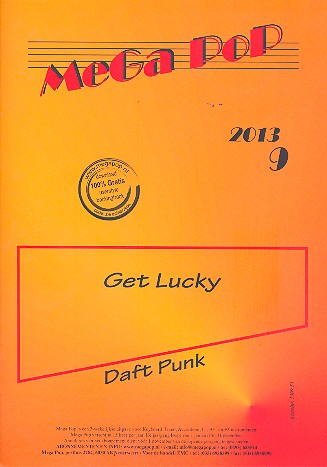Get lucky: für Klavier  (mit Text und Akkorden)  