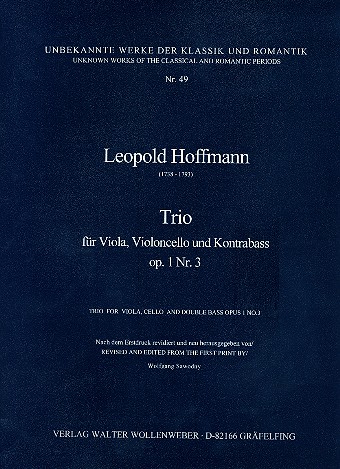 Trio op.1,3 für Viola, Violoncello  und Kontrabass  Stimmen