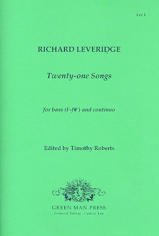 21 Songs for bass and Bc  2 scores (Bc realized)  