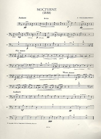 Nocturne für Violoncello&nbsp;&nbsp;und Streicher&nbsp;&nbsp;Kontrabass