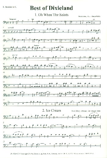 Best of Dixieland&nbsp;&nbsp;für 4 Blechbläser&nbsp;&nbsp;3. Stimme in C