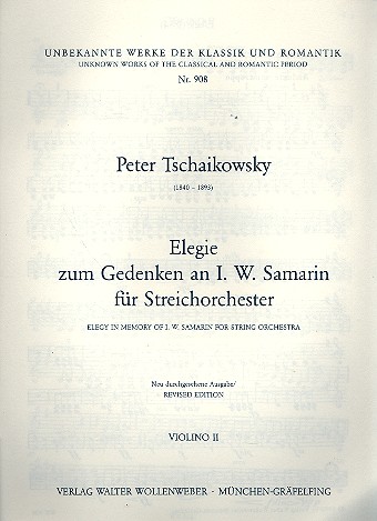 Elegie zum Gedenken an I.W. Samarin&nbsp;&nbsp;für Streichorchester&nbsp;&nbsp;Violine 2