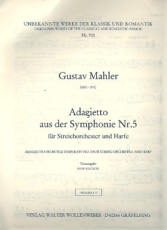Adagietto aus der Sinfonie Nr.5  für Streichorchester und Harfe  Violine 1