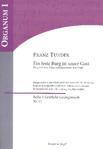 Ein feste Burg ist unser Gott für gem Chor,  Streichorchester und Orgel  Partitur und Stimmen