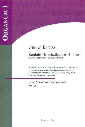 Erschallet ihr Himmel für Soli, gem Chor,  Streichorchester und Orgel  Stimmensatz