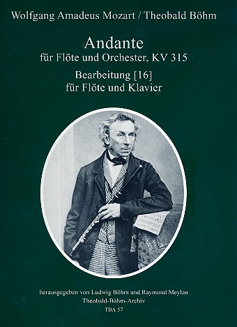 Andante KV315 für Flöte und Orchester  für Flöte und Klavier  