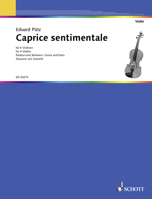 Caprice sentimentale  für 4 Violinen  Partitur und Stimmen