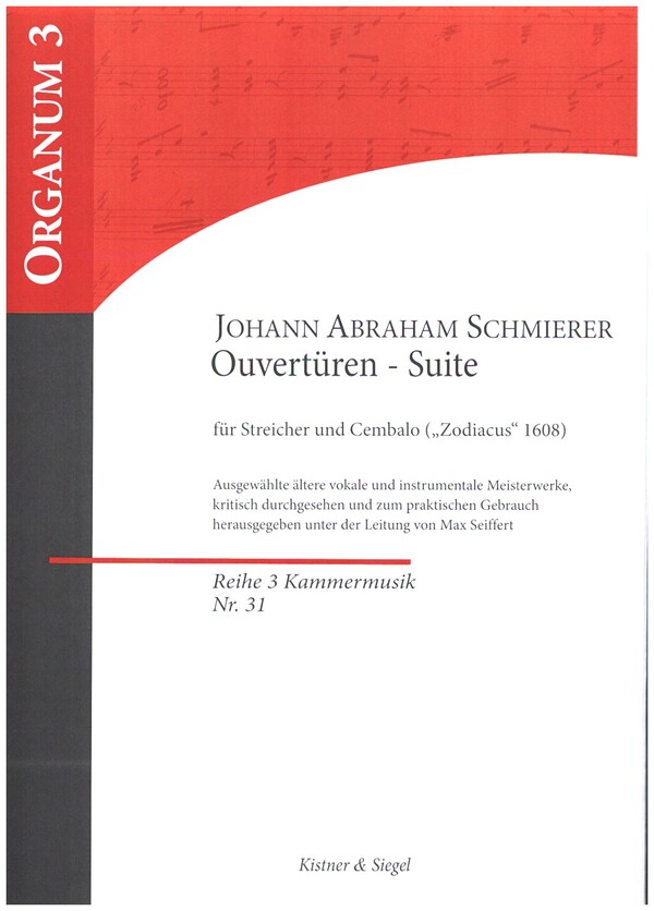 Ouvertüren-Suite 'Zodiacus'  für Streicher und Cembalo  Partitur und Stimmen