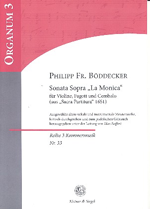 Sonata sopra 'La Monica' g-Moll  für Violine, Fagott und Cembalo  Partitur und Stimmen