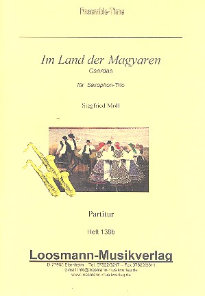 Im Land der Magyaren  für 3 Saxophone (AAT)  Partitur und Stimmen