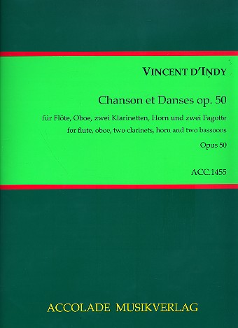 Chanson et danses op.50 für Flöte, Oboe,  2 Klarinetten, Horn und 2 Fagotte  Partitur und Stimmen
