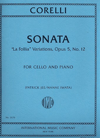 Sonata La Follia Variatons op.5,12  for cello and piano  