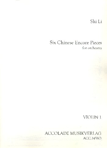 6 Chinese Encore Pieces  für Orchester  Stimmensatz