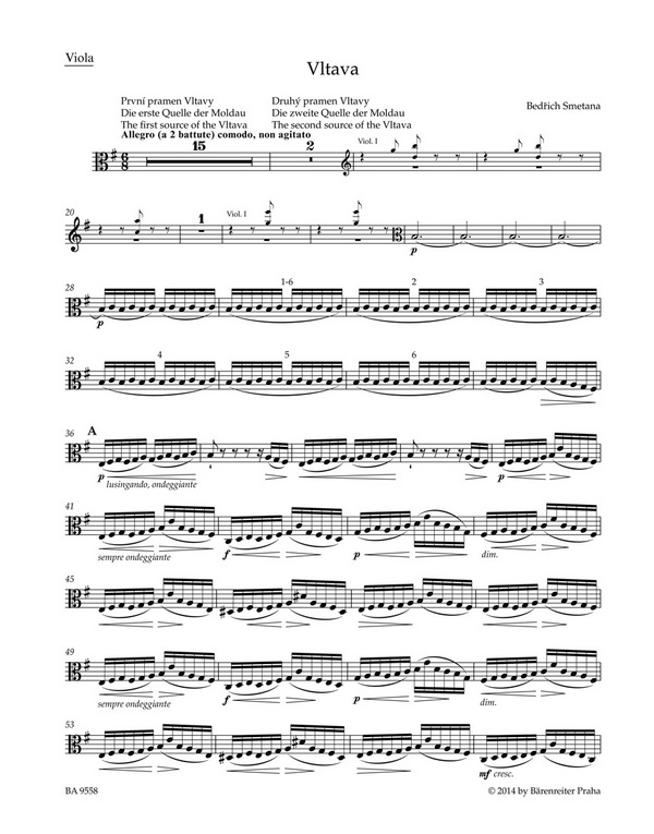BA9558-79 Die Moldau für Orchester  Viola  