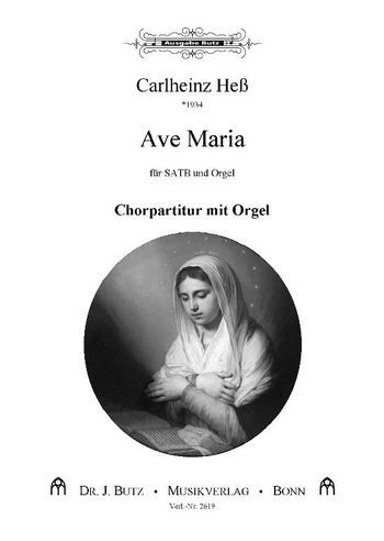 Ave Maria&nbsp;&nbsp;für gem Chor und Orgel&nbsp;&nbsp;Partitur