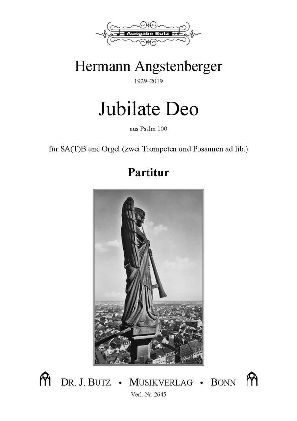Jubilate Deo  für gem Chor und Orgel (2 Trompeten und 2 Posaunen ad lib)  Partitur