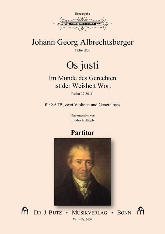 Os justi  für gem Chor, 2 Violinen und Bc  Partitur (dt/la)
