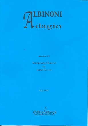 Adagio  for 4 saxophones (SATB)  score and parts