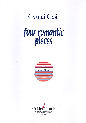 4 romantic Pieces  for 3 clarinets and bass clarinet  score and parts