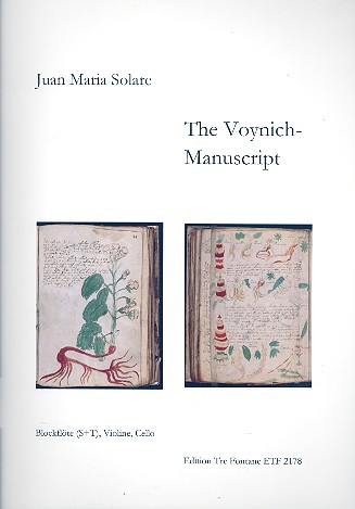 The Voynich-Manuscript für Blockflöte  (S+T), Violine und Violoncello  Partitur und Stimmen