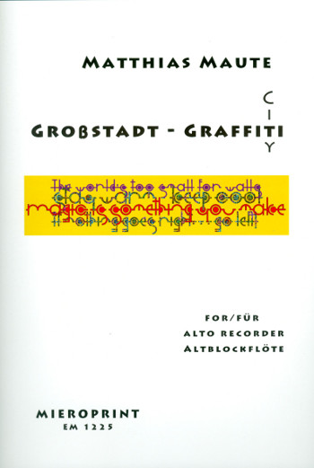 Grossstadt-Graffiti  für Altblockflöte  