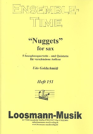 Nuggets for Sax&nbsp;&nbsp;für 4-5 Saxophone (AATTBar)&nbsp;&nbsp;Partitur und Stimmen