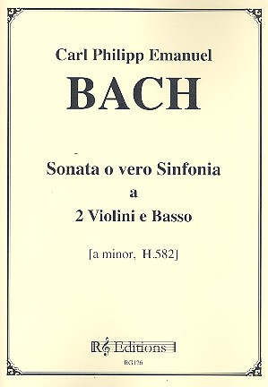 Sonata o vero Sinfonia a-Moll H582  für 2 Violinen und Bc  Partitur und Stimmen (Bc nicht ausgesetzt)